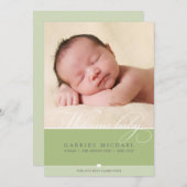 写真誕生のお知らせ:: lovely type 3 案内状 (正面/裏面)