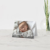 写真誕生の発表カード、参加感謝してい済み 案内状 (正面)