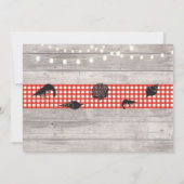 写真誕生日のパーティーエビが海の幸を煮沸招待状 招待状 (裏面)