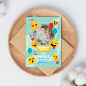 写真誕生日パーティーで手書き絵文字|過去記事 招待状