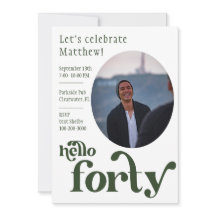 写真誕生日招待状 |フォーティ