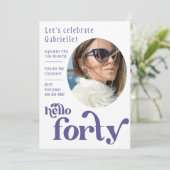 写真誕生日招待状 |フォーティ 招待状 (スタンド正面)