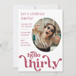 写真誕生日招待状 |三十 招待状