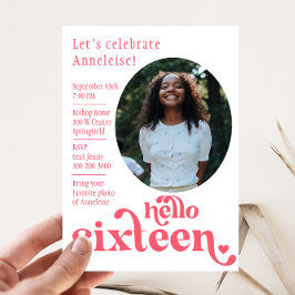 写真誕生日招待状 | 16月 招待状
