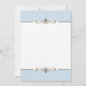 写真誕生発表大切男の赤ちゃん青 案内状 (裏面)