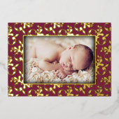 写真誕生発表箔カード 箔シーズンカード (正面)