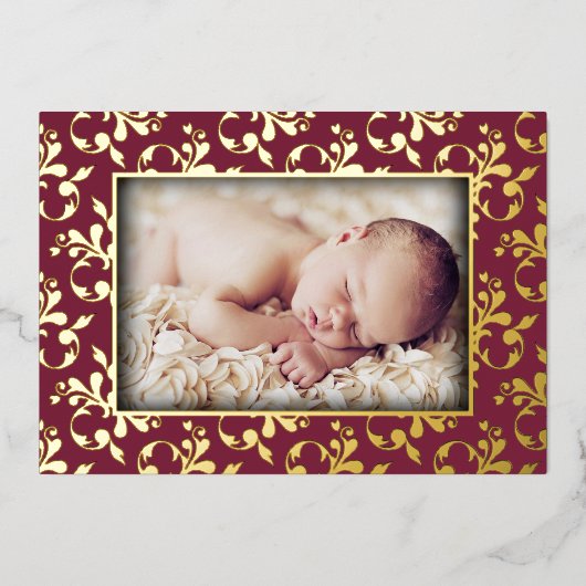 写真誕生発表箔カード 箔シーズンカード (正面)