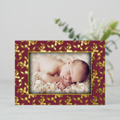 写真誕生発表箔カード 箔シーズンカード (立ち正面)