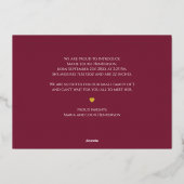 写真誕生発表箔カード 箔シーズンカード (裏面)