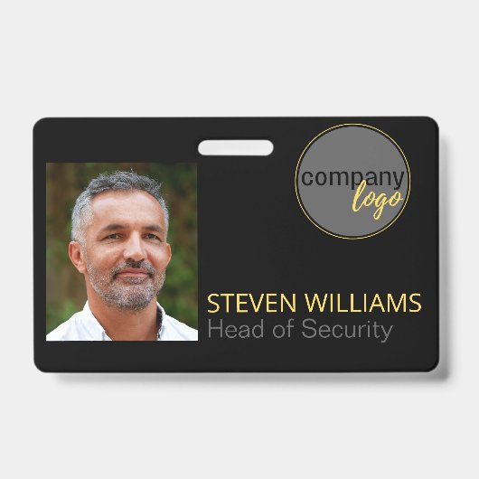 写真識別名前をカスタムする事業ロゴ バッジ (正面)