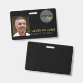 写真識別名前をカスタムする事業ロゴ バッジ (正面&裏面)