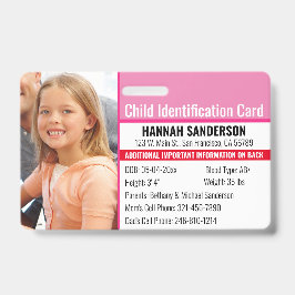写真識別緊急アレルギーの子ID バッジ