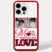 写真赤いハート愛する母エレガント母の日 Case-Mate iPhoneケース (裏面)