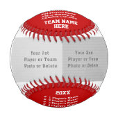 写真赤と白付き野球パーソナライズされた, 野球ボール (正面)