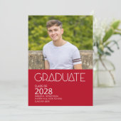 写真赤と白卒業パーティー 招待状 (スタンド正面)