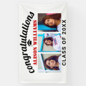 写真赤の卒業おめでとうございます 横断幕 (縦)