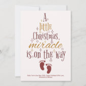 写真超音波クリスマス妊娠の発表 シーズンカード (正面)