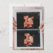 写真超音波クリスマス妊娠の発表 シーズンカード (裏面)