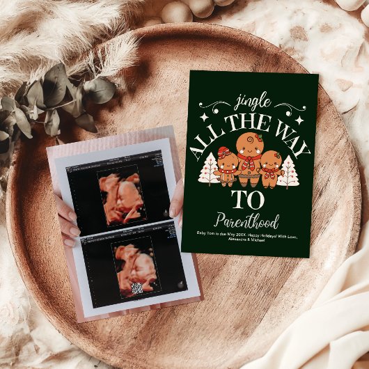 写真超音波クリスマス妊娠の発表 シーズンカード