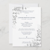 写真追悼サービス親愛の白黒 ノートカード (裏面)