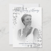 写真追悼サービス親愛の白黒 ノートカード (正面)