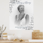 写真追悼サービス親愛ワンズブラック&ホワイト ポスター (キッチン)