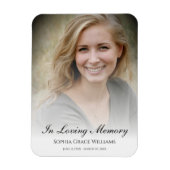 写真追悼トリビュート死の葬儀 マグネット (縦)