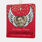 写真追悼式クリスマス セラミックオーナメント (左)