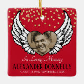 写真追悼式クリスマス セラミックオーナメント (正面)