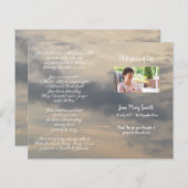 写真追悼式プログラム (正面/裏面)