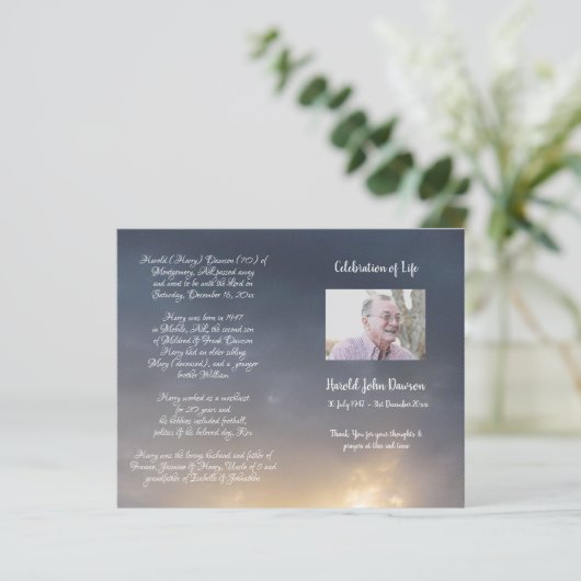 写真追悼式プログラム (スタンド正面)