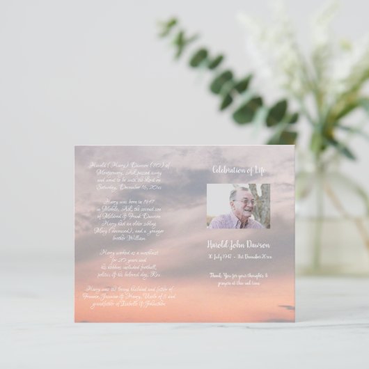 写真追悼式プログラム (スタンド正面)