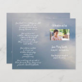 写真追悼式プログラム (正面/裏面)