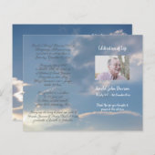 写真追悼式プログラム (正面/裏面)