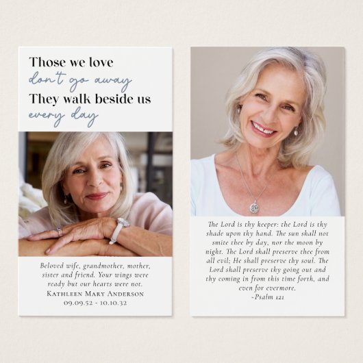 写真追悼式祈りの言葉 (正面&裏面)