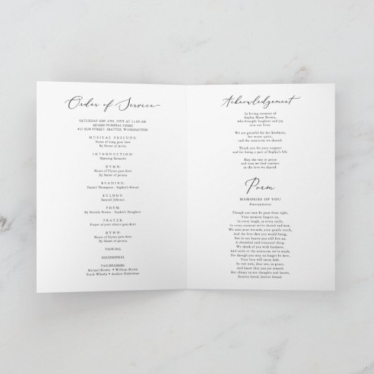 写真追悼法会 カード (内部)