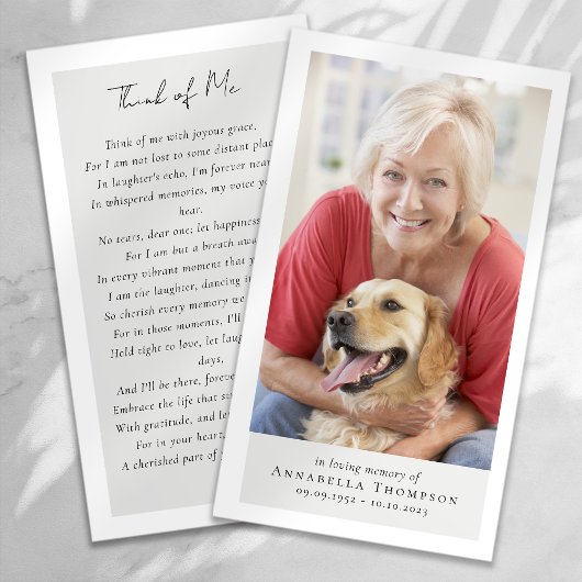 写真追悼祈りの言葉カード