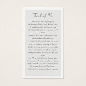 写真追悼祈りの言葉カード (正面)