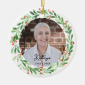写真追悼記念クリスマスオーナメント セラミックオーナメント (正面)