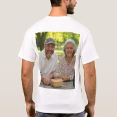 写真退職したのカスタマイズ追加 Tシャツ (裏面)