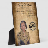 写真退職賞銘板 フォトプラーク (側面)