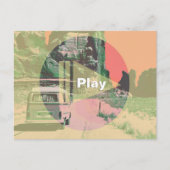 写真遊上のおもしろいボタン ポストカード (正面)