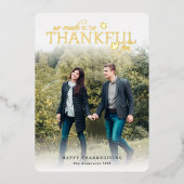 写真金ゴールドに感謝する 箔シーズンカード (正面)