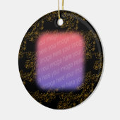 写真金ゴールドエレガントフローラデザインオーナメント セラミックオーナメント (左)