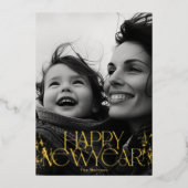 写真金ゴールドハッピーニューイヤー2026 箔シーズンカード (正面)