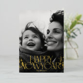 写真金ゴールドハッピーニューイヤー2026 箔シーズンカード (立ち正面)