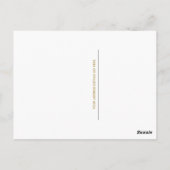 写真金ゴールドパーソナライズされた紙吹雪スクリプト ポストカード (裏面)