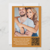 写真金ゴールドフローラ結婚アールヌーボー 招待状 (裏面)