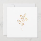 *~*写真金ゴールドリース結婚式の日付の保存 セーブザデート (裏面)