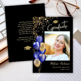 写真金ゴールド大学院海軍ブルーバルーン発表 招待状